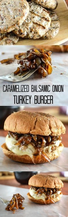 Balsamic Caramelized Onion Turkey Burger