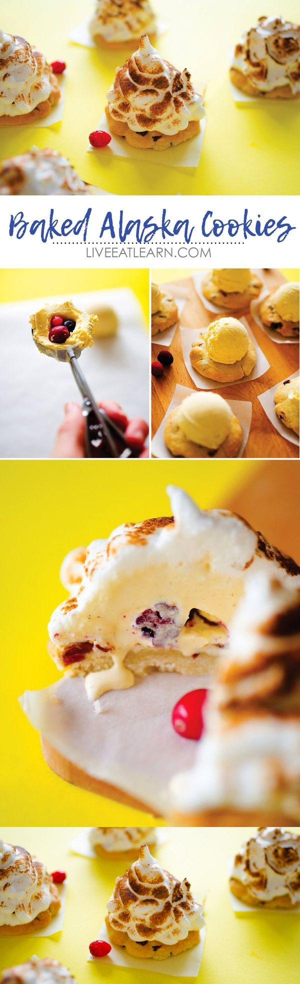 Berry Baked Alaska Cookies