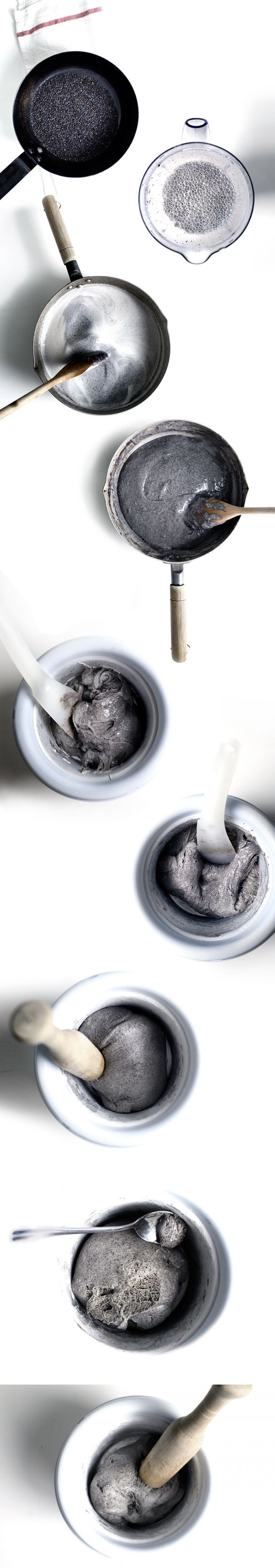 Black sesame mochi ice cream