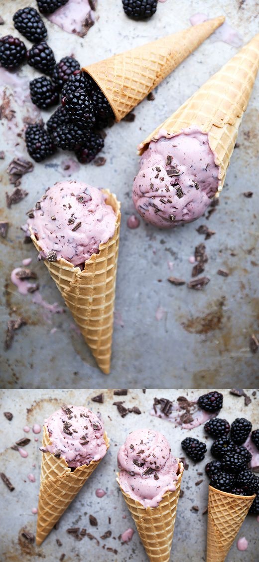 Blackberry-Chocolate Chip Ice Cream