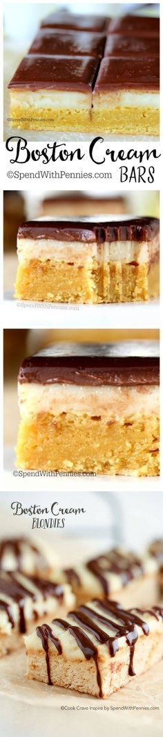 Boston Cream Blondies