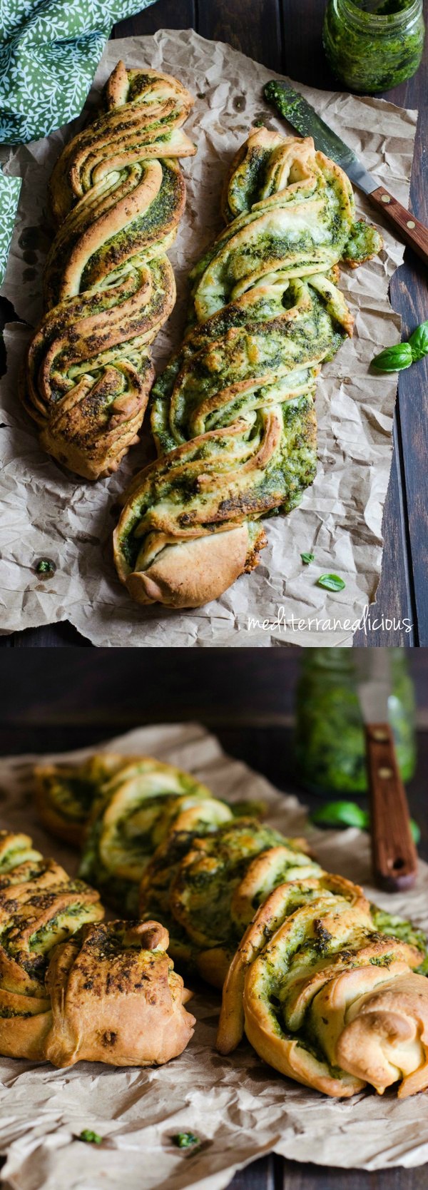 Braided Basil Pesto Bread