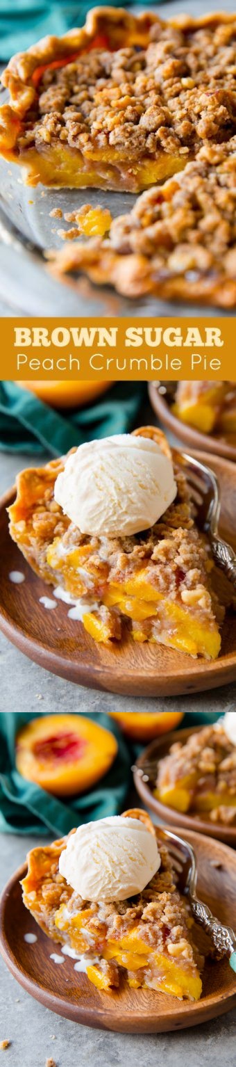 Brown Sugar Peach Crumble Pie