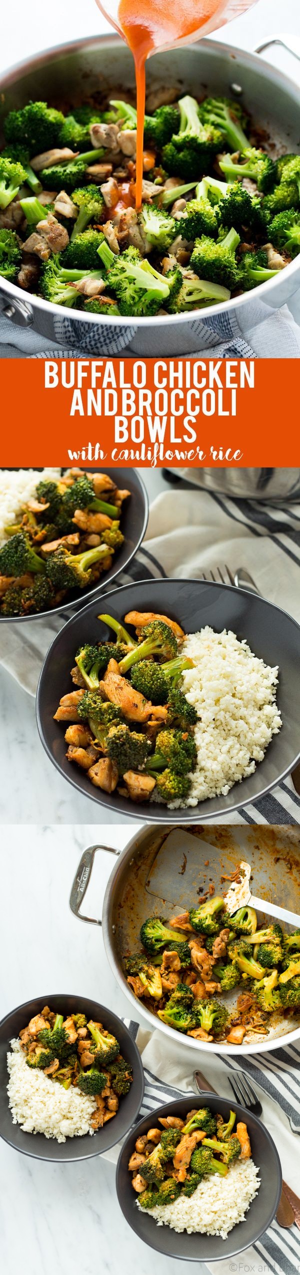 Buffalo Chicken and Broccoli Bowls