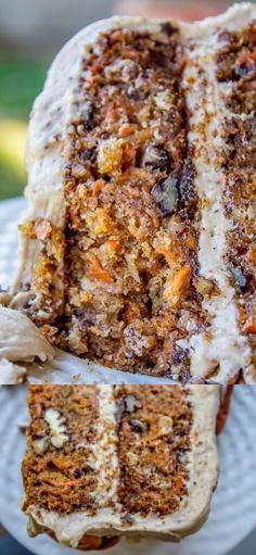 Carrot Cake with Cream Cheese Maple Pecan Frosting