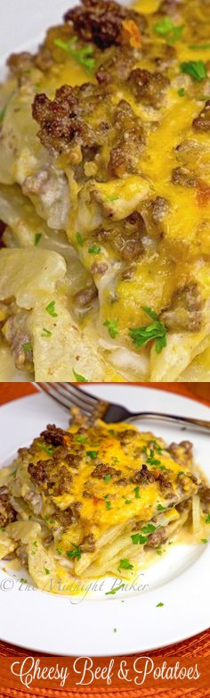 Cheesy Beef & Potatoes Casserole