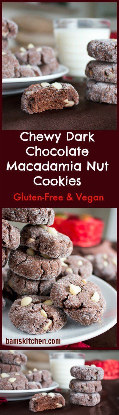 Chewy Dark Chocolate Macadamia Nut Cookies