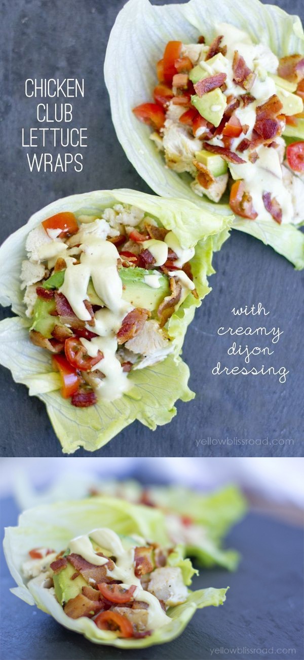 Chicken Club Lettuce Wraps