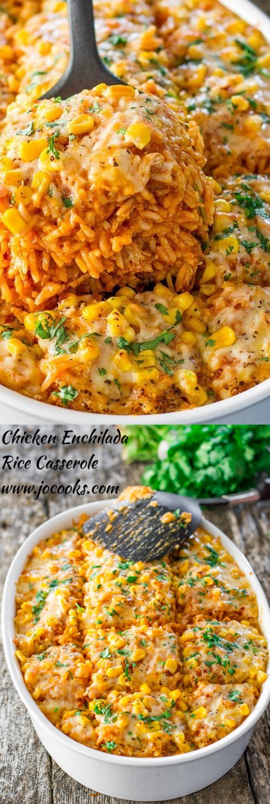 Chicken Enchilada Rice Casserole