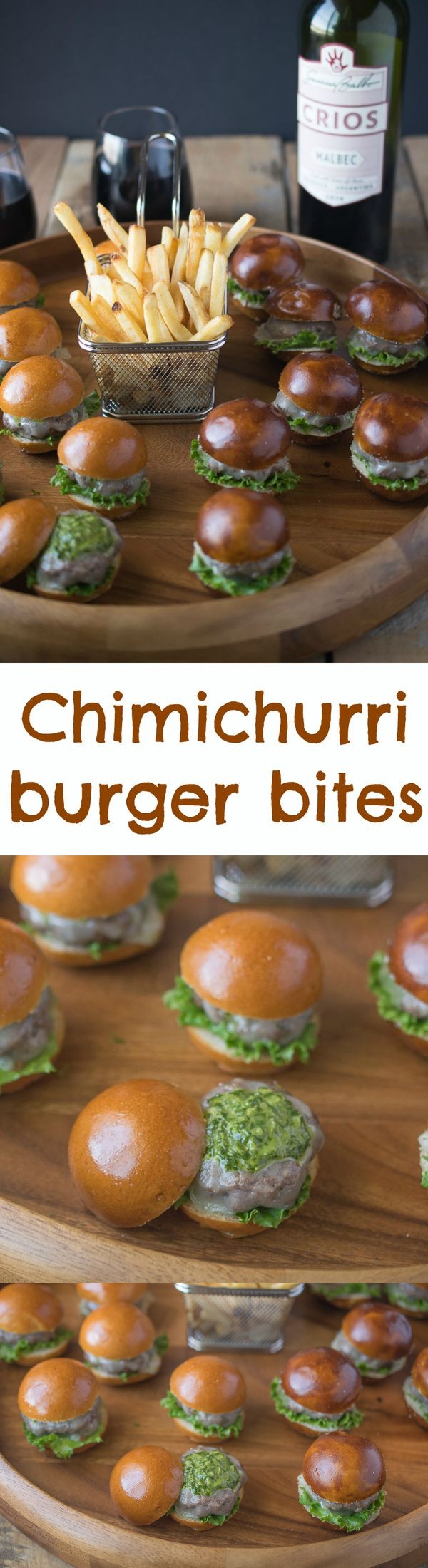 Chimichurri burger bites