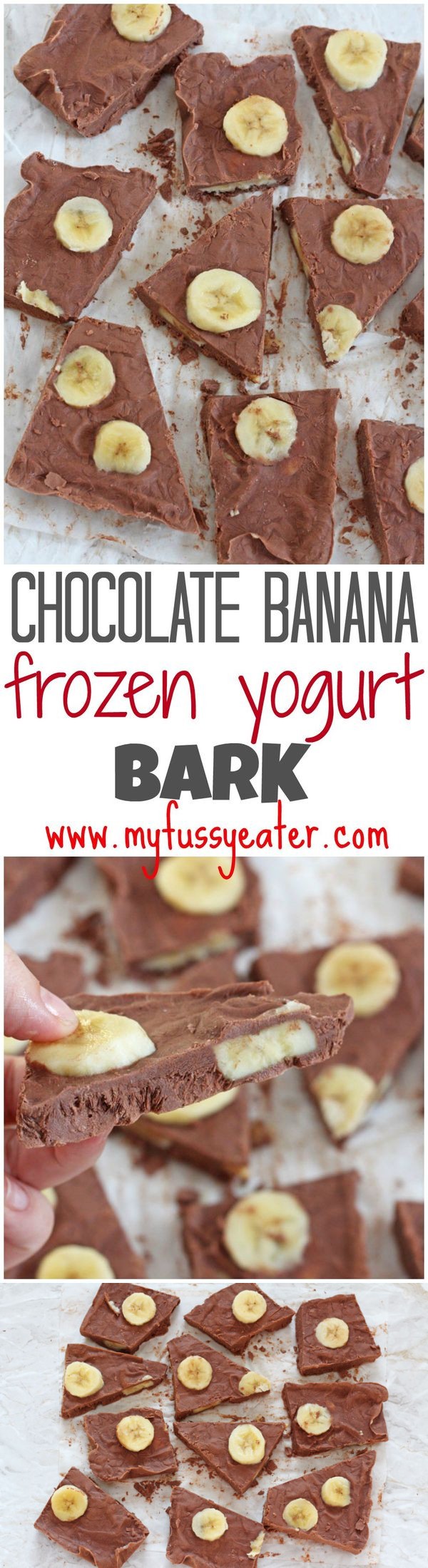 Chocolate Banana Frozen Yogurt Bark