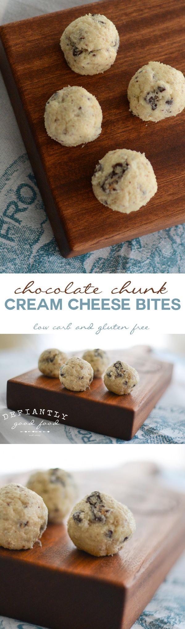 Chocolate Chunk Cream Cheese Bites | low carb | gluten free