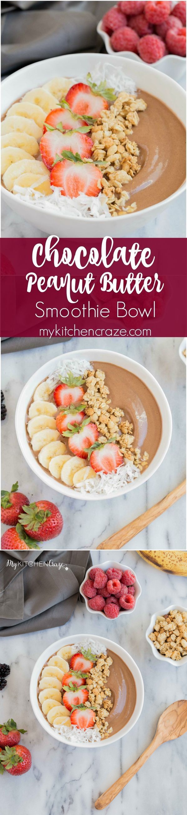 Chocolate Peanut Butter Smoothie Bowl