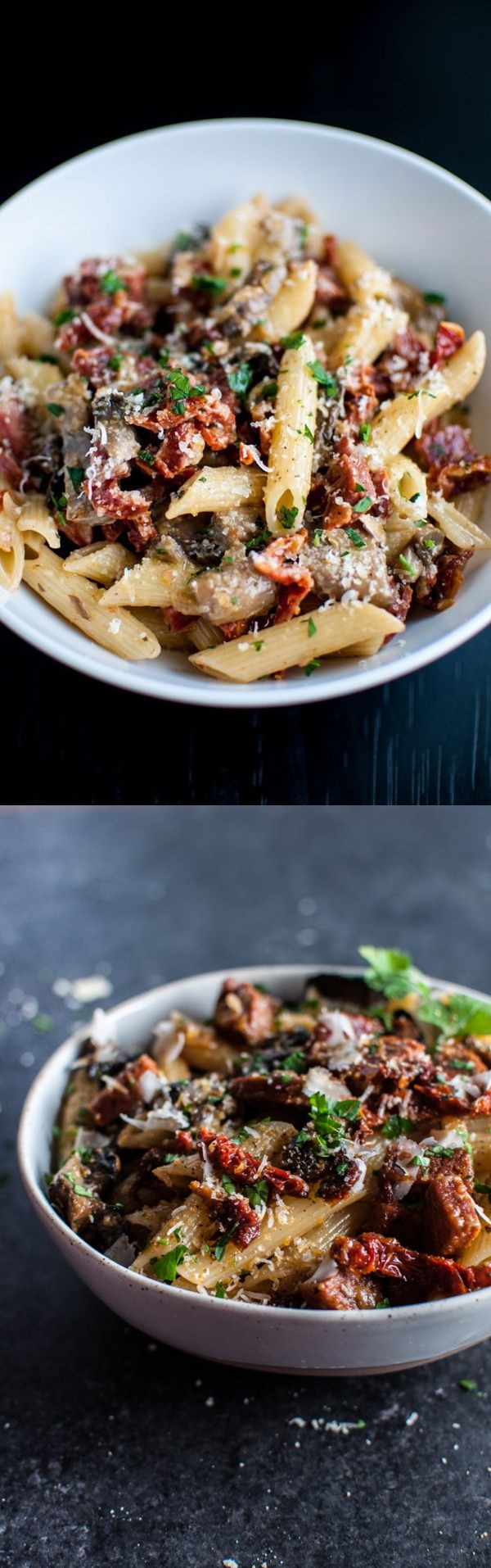 Chorizo Penne with Mushrooms and Sun-dried Tomatoes