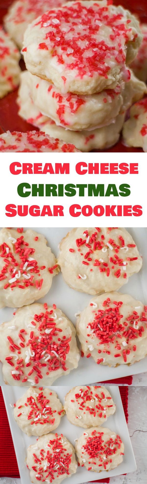 Christmas Cream Cheese Sugar Cookies