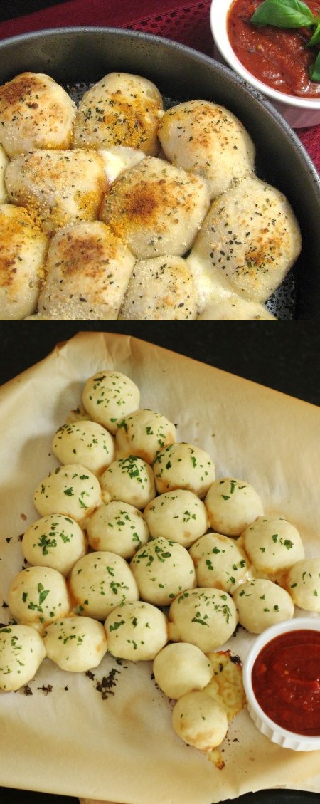 Christmas Tree Pull-Apart Pizza Rolls