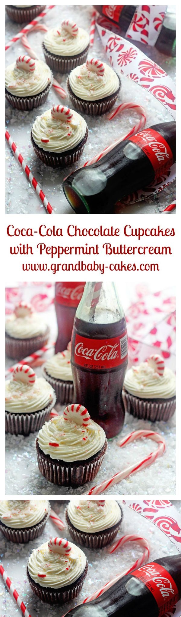 Coca-Cola Chocolate Cupcakes with Peppermint Buttercream