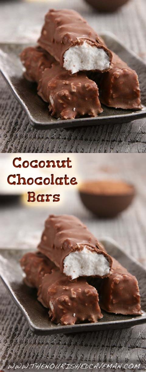 Coconut Chcocolate Bars: one of the easiest low carb snacks