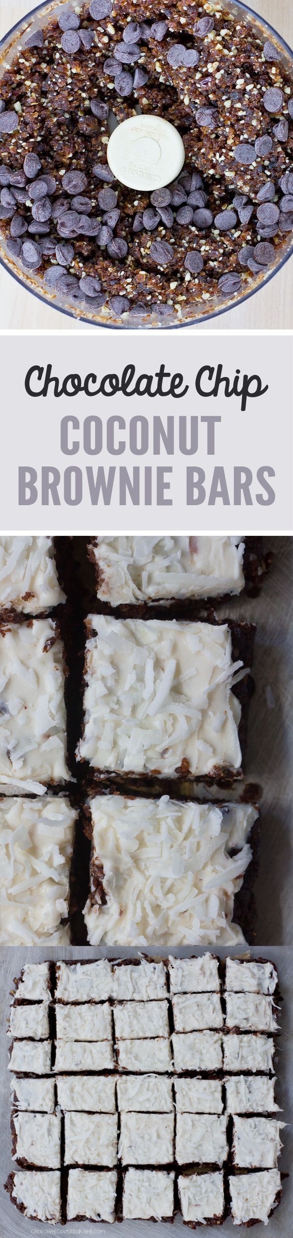 Coconut Chocolate Chip Brownie Bars