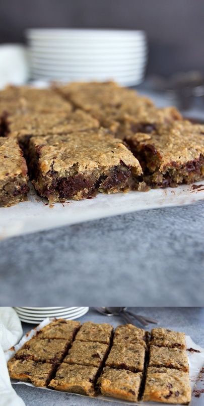 Coconut Flour Chocolate Chunk Blondies