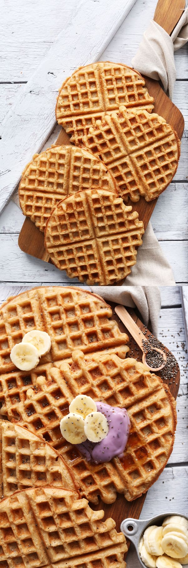 Coconut Yogurt Waffles (Vegan + GF