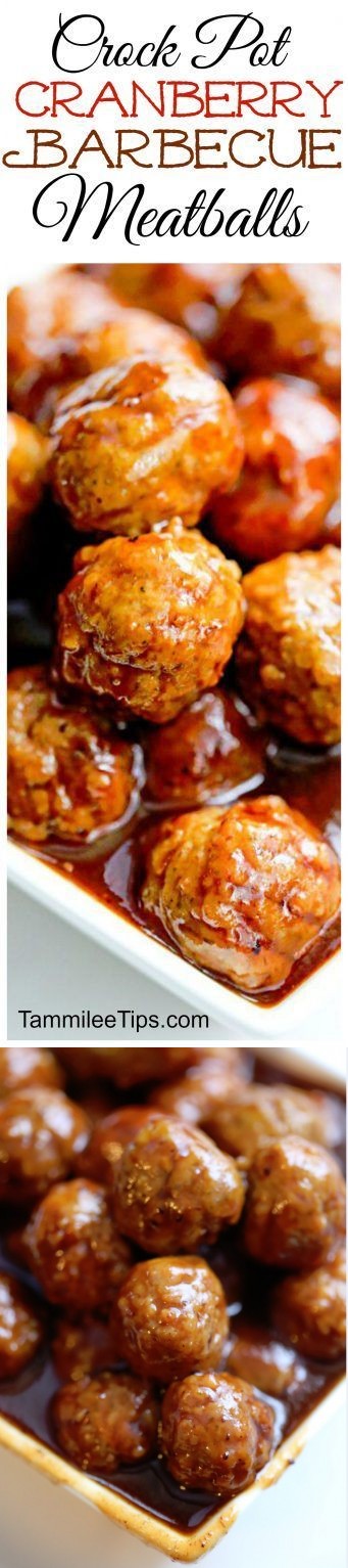 Cranberry Barbecue Crock Pot Meatballs