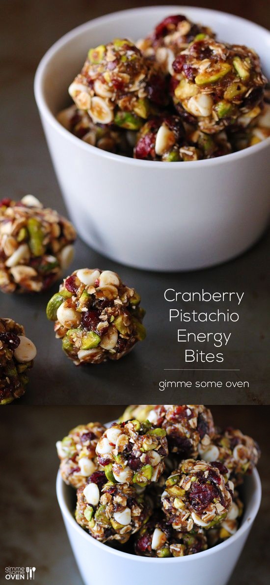 Cranberry Pistachio Energy Bites