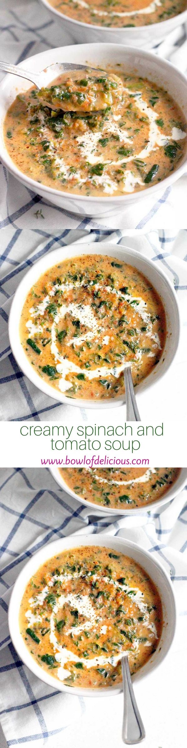 Creamy Tomato and Spinach Soup