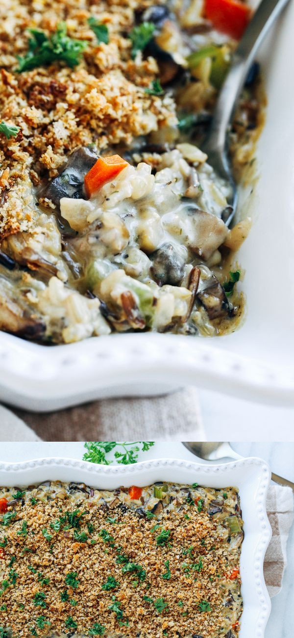 Creamy Wild Rice Mushroom Casserole