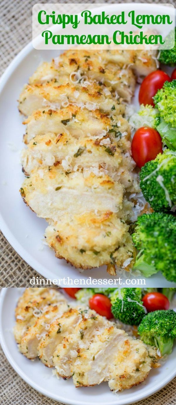 Crispy Baked Lemon Parmesan Chicken