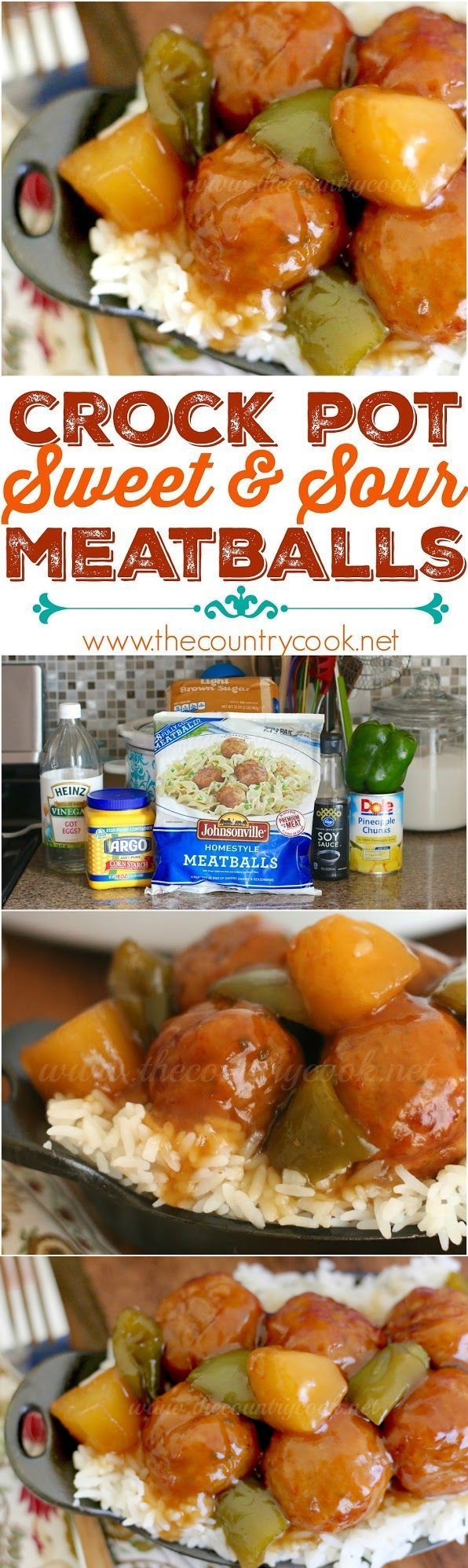 Crock Pot Sweet & Sour Meatballs