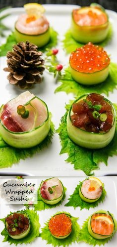 Cucumber Wrapped Sushi