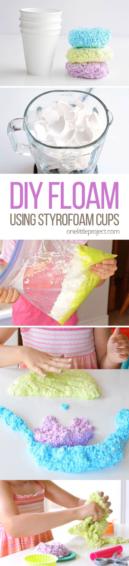 DIY Floam Using Styrofoam Cups | Homemade Floam