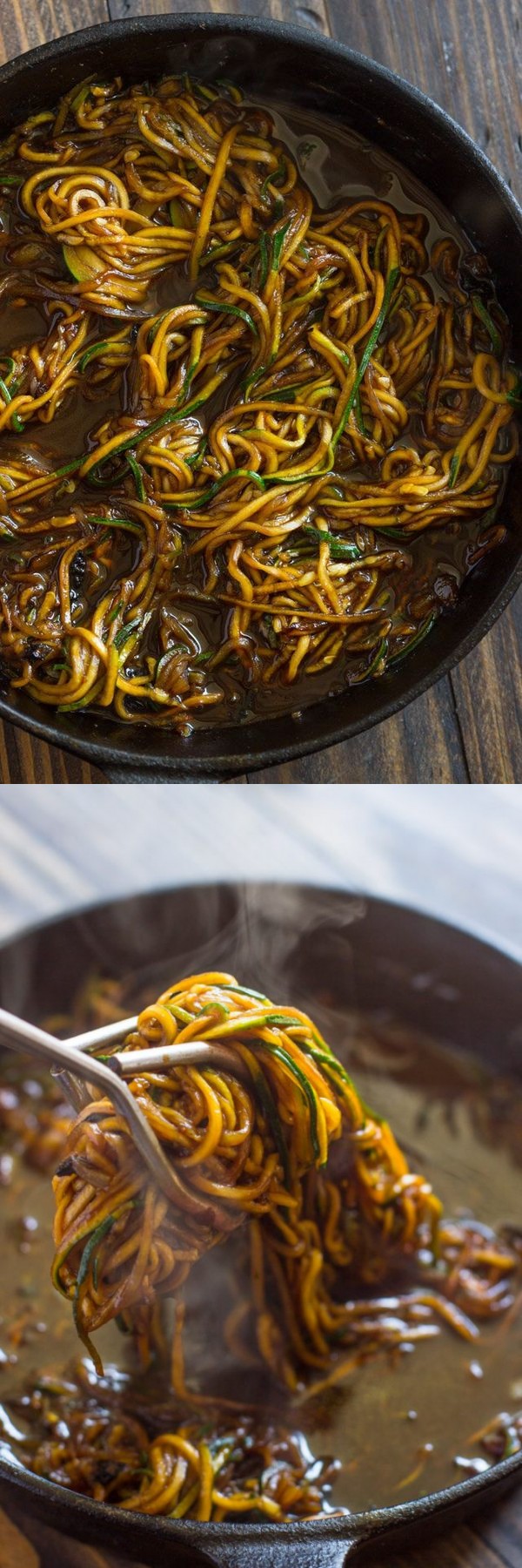 Easy 10 Minute Asian Zucchini Noodles (low-carb, Paleo