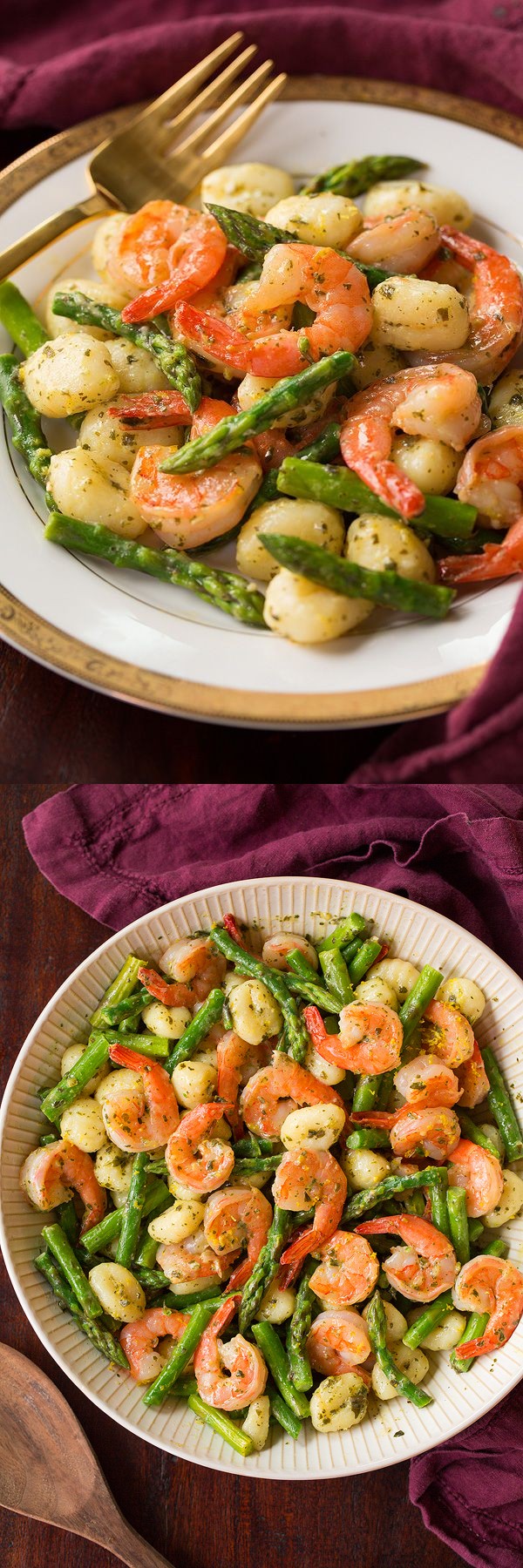 Easy Lemon-Pesto Gnocchi Shrimp and Asapargus