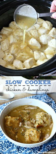 (Easy Slow Cooker Chicken and Dumplings