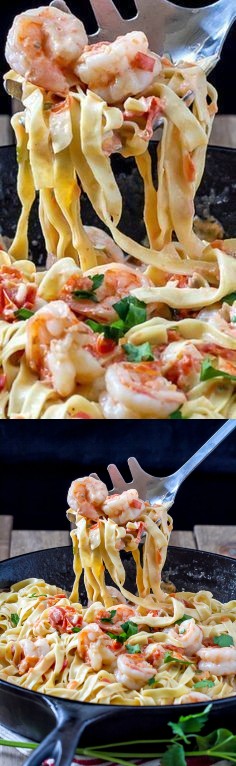 Fettuccine With Shrimp Sauce