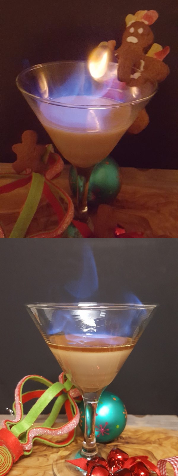 Flaming Gingerbread Martini