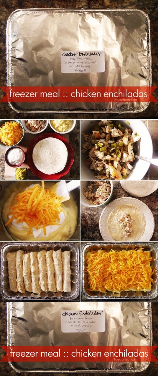 Freezer meal :: chicken enchiladas