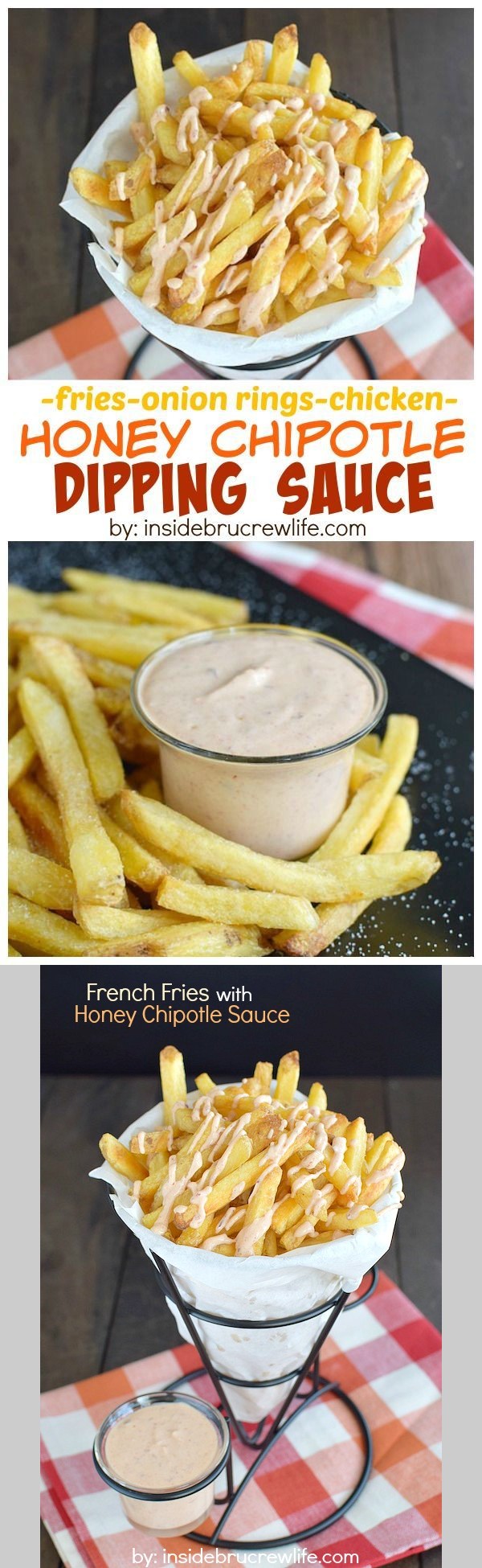 French Fries with Honey Chipotle Sauce