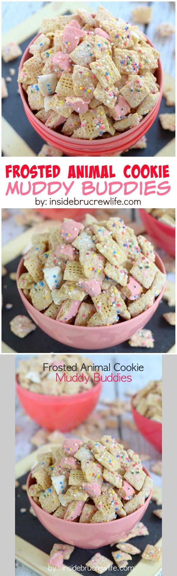 Frosted Animal Cookie Muddy Buddies