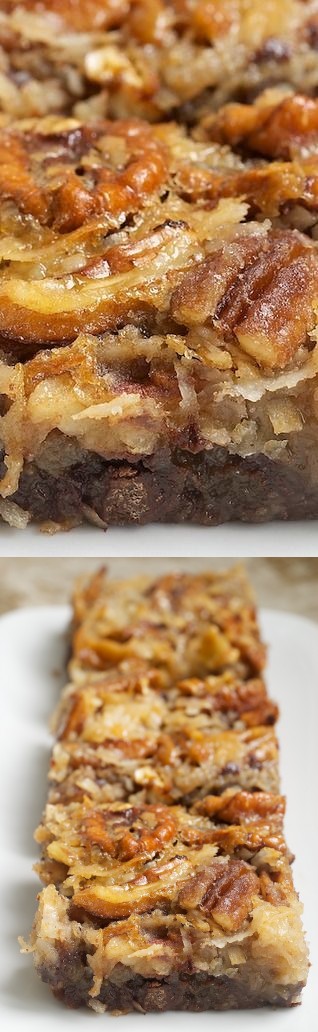 German Chocolate Pecan Pie Bars