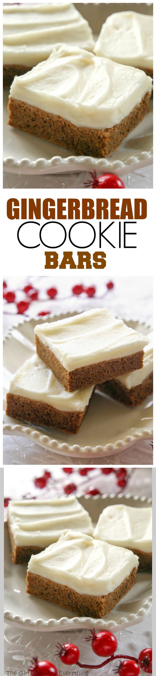 Gingerbread Cookie Bars