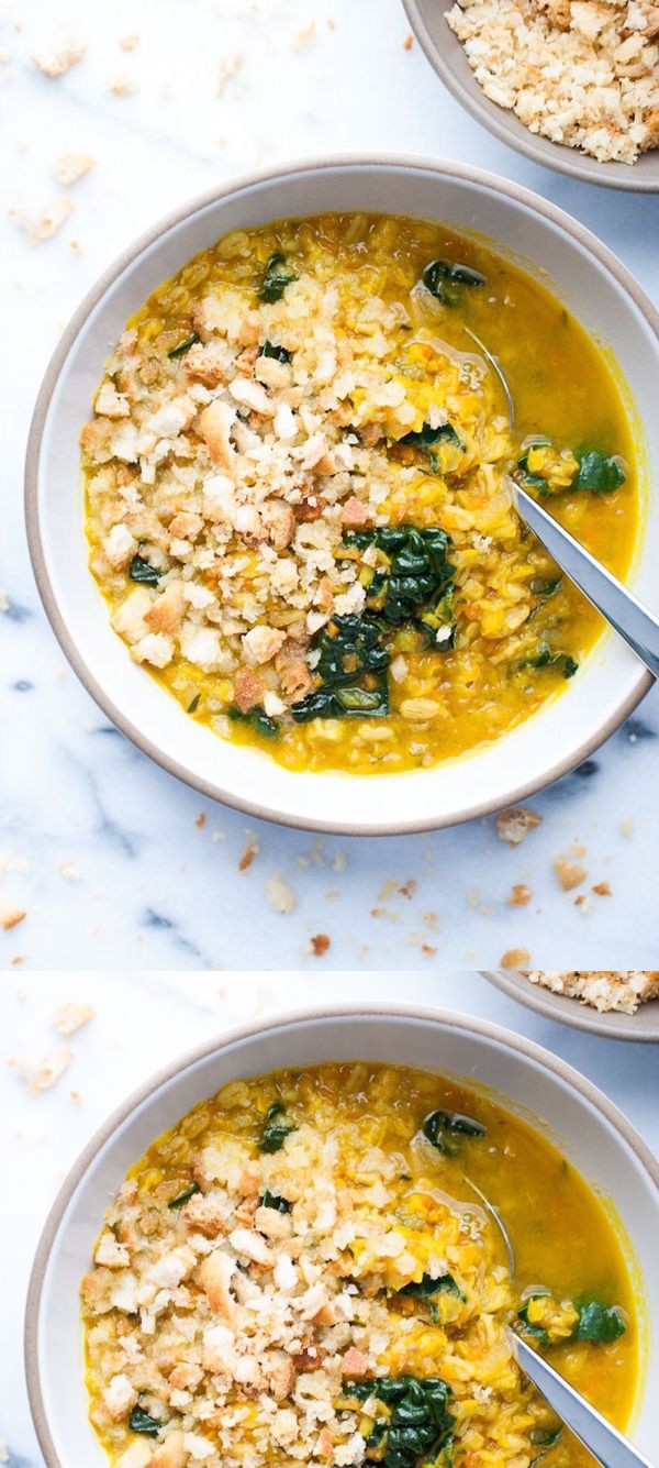 Healing Turmeric Soup with Lentil and Farro