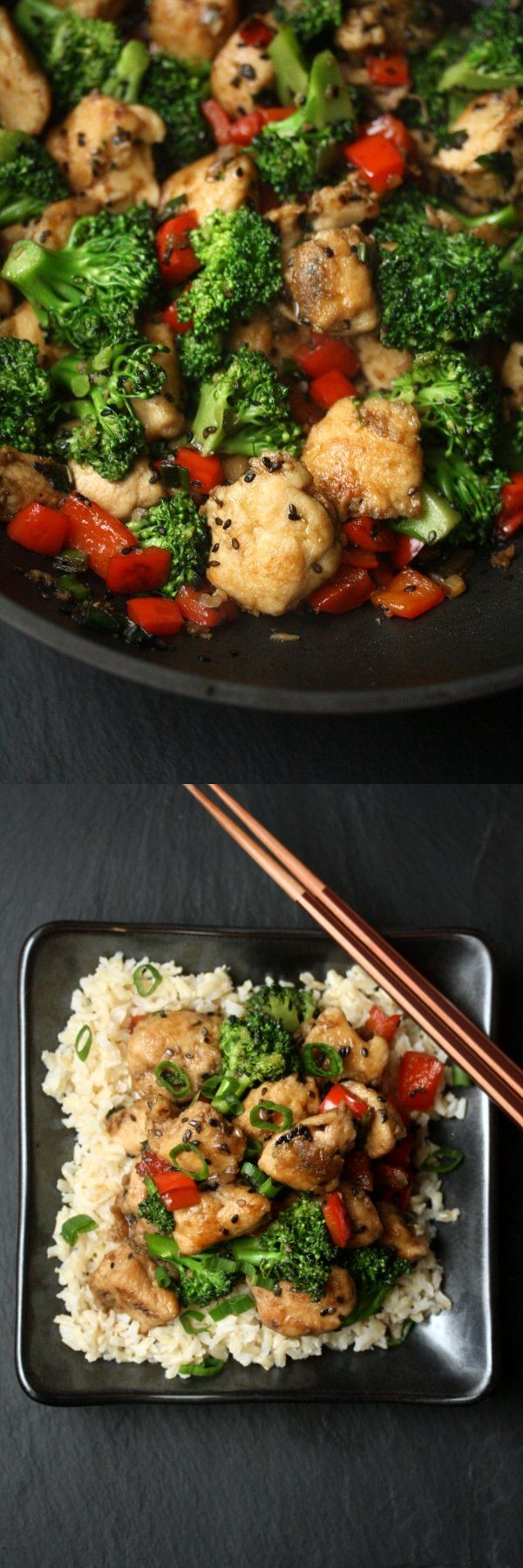 Healthy Sesame Chicken with Broccoli