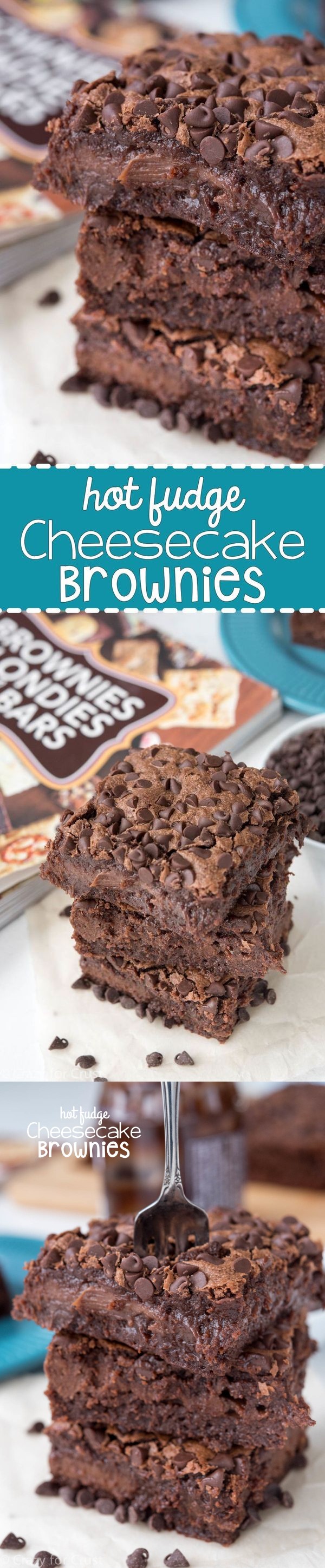 Hot Fudge Cheesecake Brownies