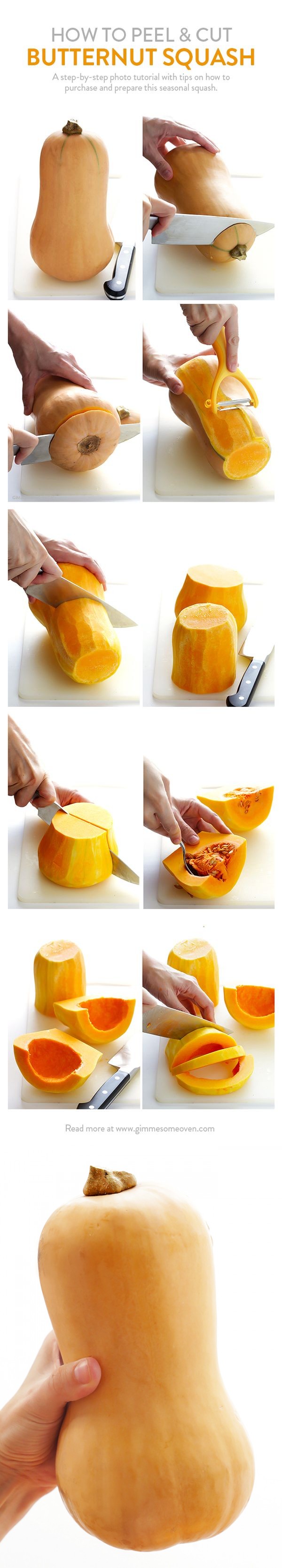 How To Peel and Cut A Butternut Squash