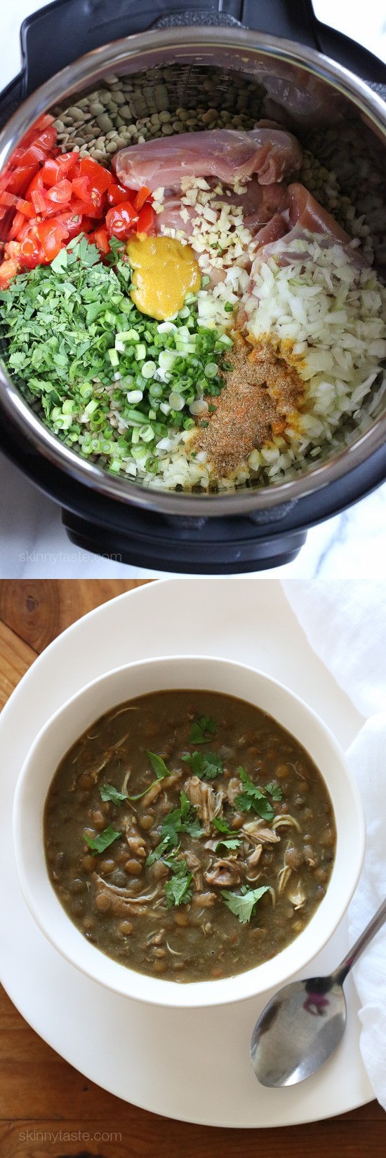 Instant Pot (Pressure Cooker Chicken and Lentil Soup