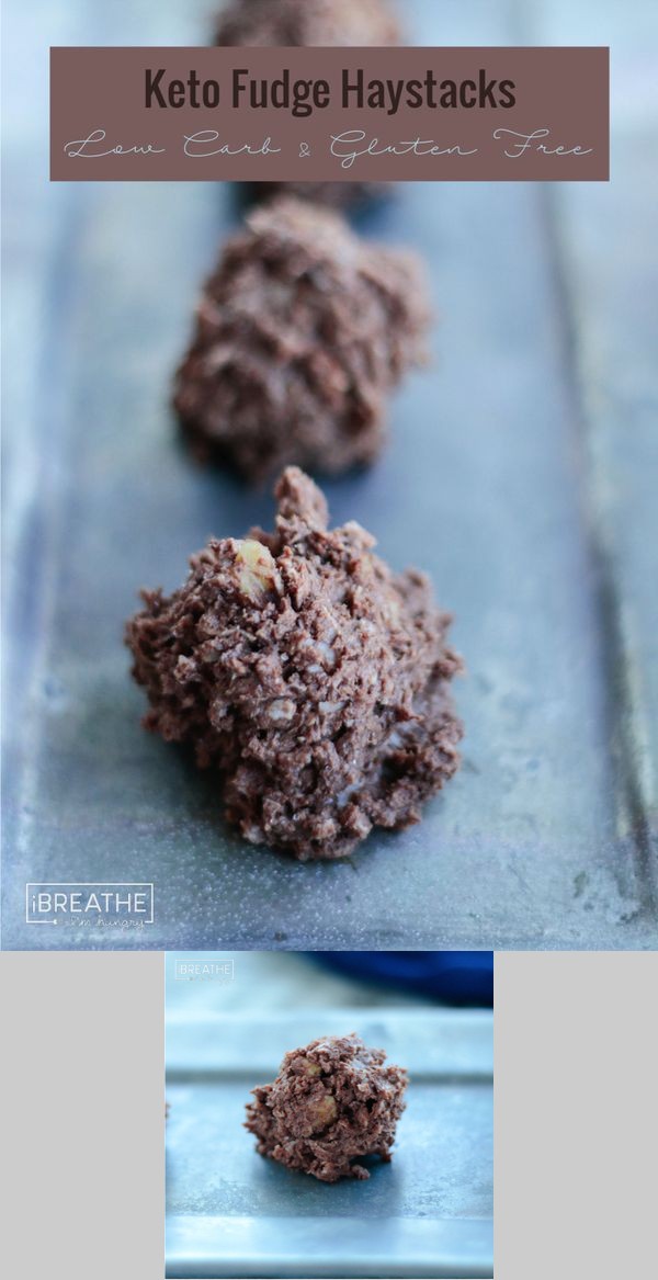 Keto Chocolate Fudge Haystacks - No Bake