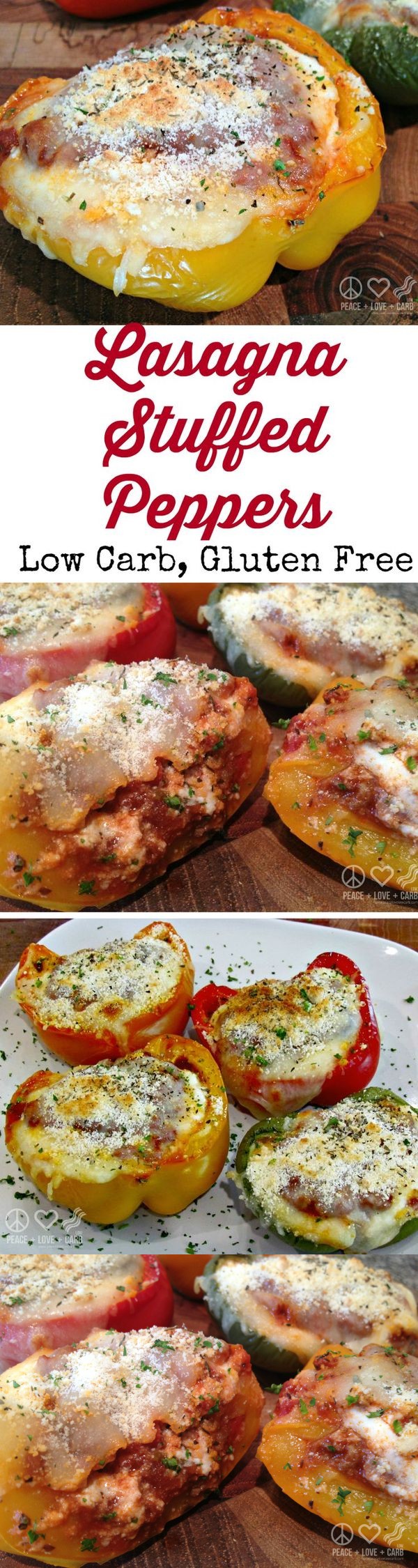 Lasagna Stuffed Peppers – Low Carb, Gluten-Free